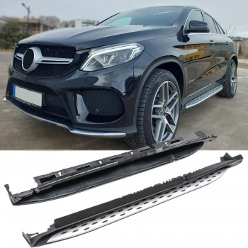 Aluminum running boards with anti-slip nubs - side steps suitable for Mercedes GLE COUPE C292 2015-2019