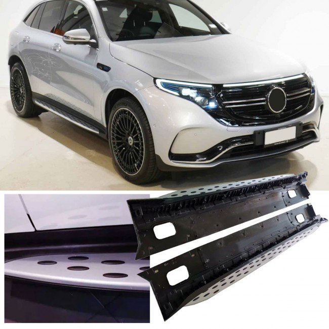 Aluminum running boards with anti-slip nubs - side steps suitable for Mercedes N293 EQC SUV