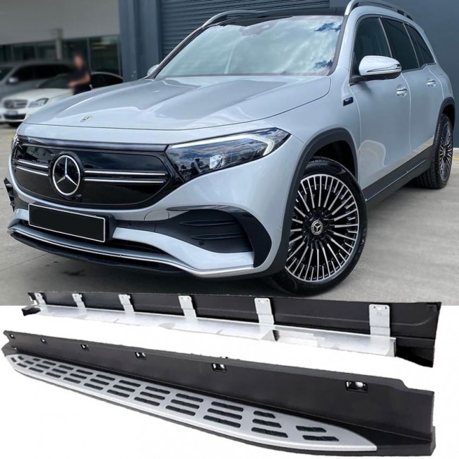 Aluminum running boards with anti-slip nubs - side steps suitable for Mercedes X243 EQB