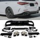 Diffusor + exhaust tips (CHROME) fits for Mercedes W206 S206