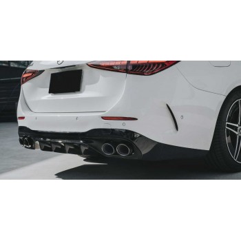 Diffusor + exhaust tips (BLACK) C43 AMG LOOK fits for Mercedes W206 S206