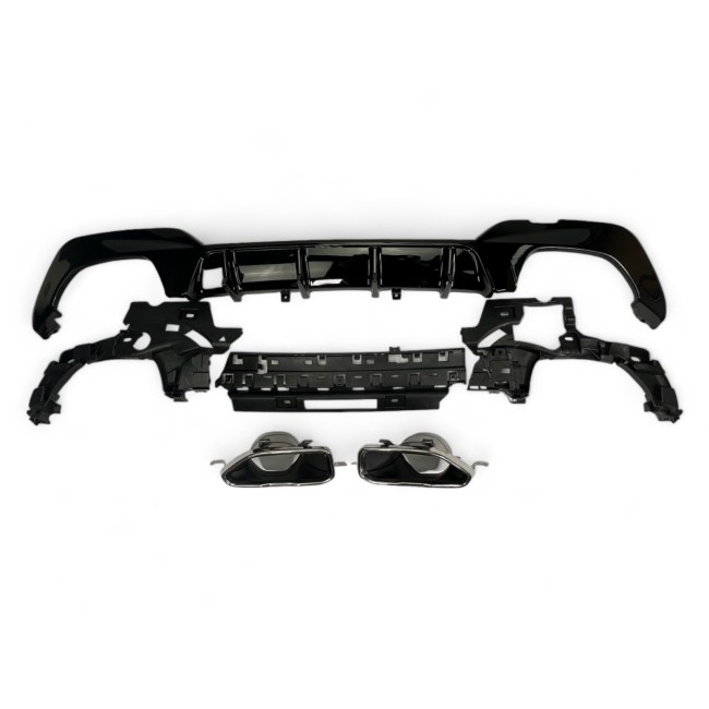 DIFFUSER + EXHAUST PIECES (CHROME) SUITABLE FOR BMW 3 SERIES G20 / G20 2019-2022 with M package