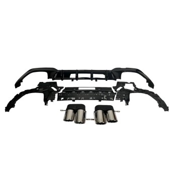 DIFFUSER + EXHAUST PIECES (CHROME) SUITABLE FOR BMW 3 SERIES G20 / G20 2019-2022 with M package