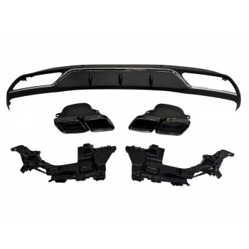 Rear spoiler diffuser in the C63 AMG OPTIK fits for Mercedes W205 standard equipment