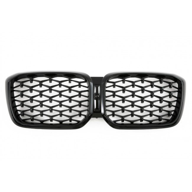 FITS BMW X3 X4 G01 G02 LCI RADIATOR GRILLE GLOSS BLACK DIAMOND
