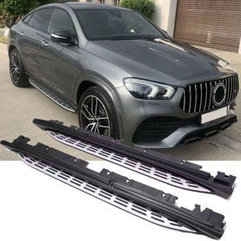 Aluminum running boards with anti-slip nubs - side steps suitable for Mercedes C167 GLE COUPE