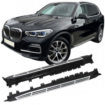 Aluminum running boards with anti-slip rubber strips - Side Steps suitable for BMW X5 G05