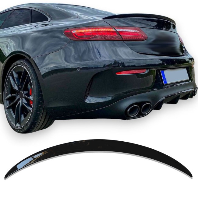 REAR SPOILER LIP BLACK GLOSSY fits for Mercedes C238 E-Class Coupe 2016-2022