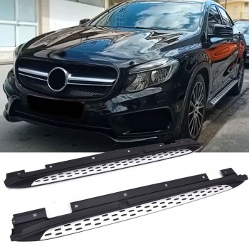 Aluminum running boards with anti-slip nubs - side steps suitable for Mercedes X156 GLA