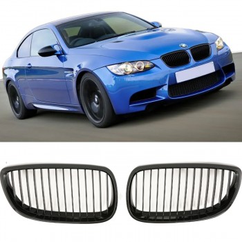 GRILL FITS BMW E92 E93 06-10 SPORT 08+ SINGLE SLAT GLOSSY BLACK 