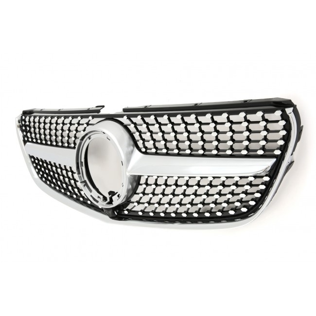 Sport Diamant Grill Kühlergrill 360° passt für Mercedes W447 V-Klasse