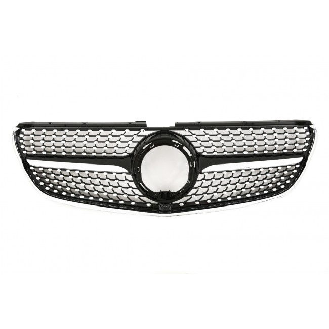 Sport Diamant Grill Kühlergrill passt für Mercedes W447 V-Klasse Facelift + AMG-Line