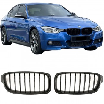 FITS FOR BMW F30 F31 SPORT GRILLE SINGLE SLAT GLOSSY BLACK 