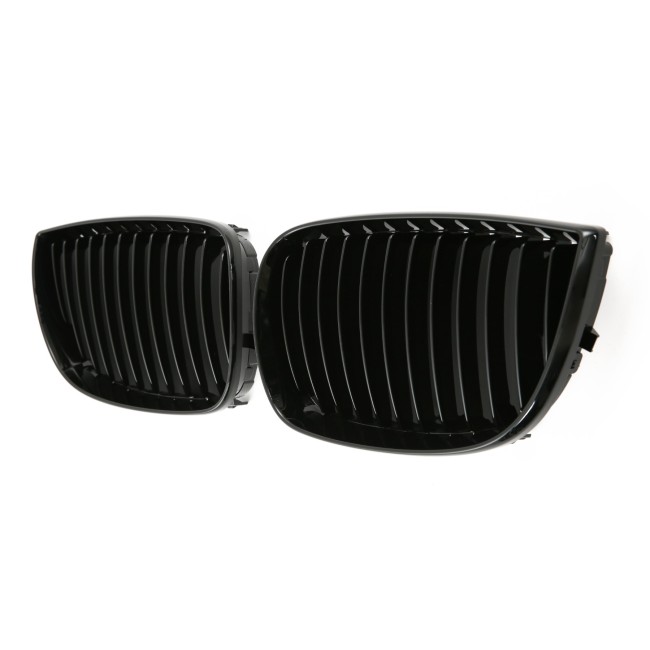 GRILLE  FITS FOR BMW E87 SPORT 04-07 SINGLE SLAT GLOSS BLACK 