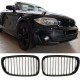 GRILLE  FITS FOR BMW E87 LCI + E81 E82 E88 SPORT 07-11 SINGLE SLAT GLOSS BLACK 