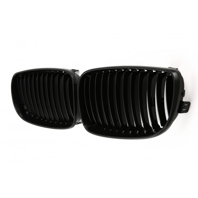 GRILLE  FITS FOR BMW E87 LCI + E81 E82 E88 SPORT 07-11 SINGLE SLAT GLOSS BLACK 