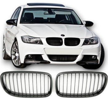 FITS FOR BMW E90 E91 SPORT GRILLE 08+ GLOSS BLACK 