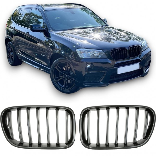 FITS BMW X3 F25 pre-LCI 2010-2014 GRILLE GLOSS BLACK