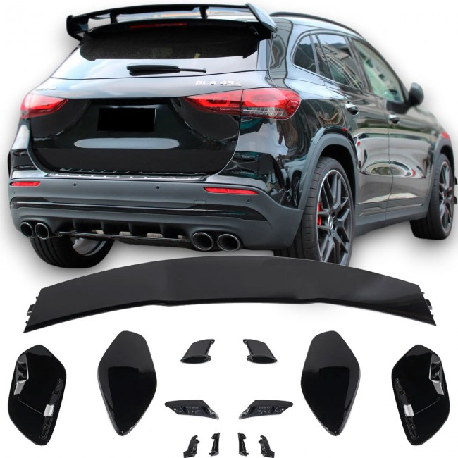 SPOILER ROOF SPOILER REAR WING BLACK FOR MERCEDES H247 GLA-CLASS