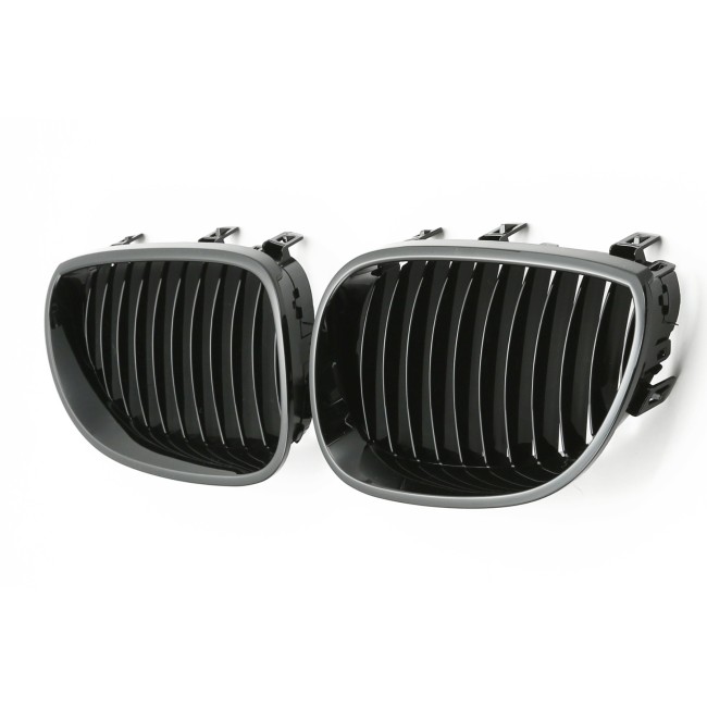 Grille suitable for BMW 5-Series E60 and E61 single bar gloss black