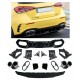 Rear spoiler diffuser + exhaust trims (CHROME) for Mercedes W177