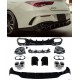 Rear spoiler diffuser + exhaust trims (CHROME) for Mercedes W118