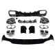 Rear spoiler diffuser + exhaust trims (CHROME) for Mercedes W118