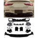 Rear spoiler diffuser + exhaust trims (BLACK) for Mercedes W118