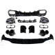 Rear spoiler diffuser + exhaust trims (BLACK) for Mercedes W118