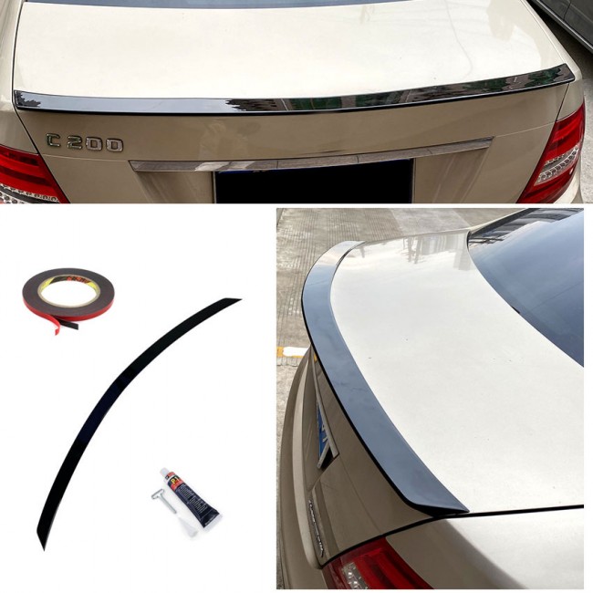 REAR SPOILER LIP BLACK GLOSS fits on Mercedes W204 C-Class