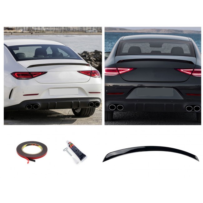 REAR SPOILER LIP BLACK GLOSS fits on Mercedes C257 CLS Coupé