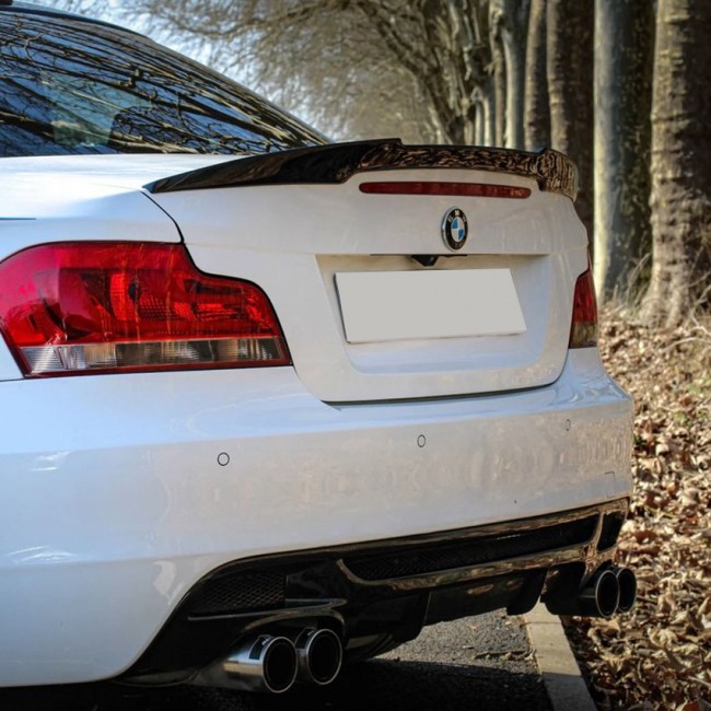 Rear spoiler spoiler lip fits for BMW 1 Series E82 Coupé LCI (Facelift) glossy black