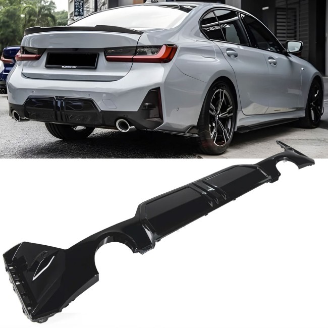 DIFFUSER HIGH GLOSS BLACK SUITABLE FOR BMW 3 SERIES G20 / G21 M SPORT from 07/2022 (LCI)