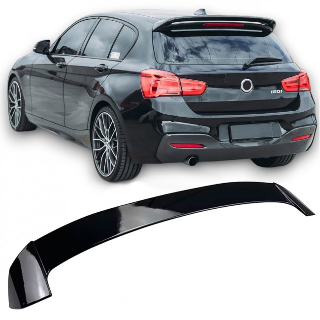 Rear spoiler spoiler lip for BMW 1 Series F20 and F21 (2011-2019) gloss black