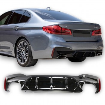 DIFFUSER HIGH GLOSS BLACK FITS FOR BMW 5 SERIES G30 / G31 M-TECH