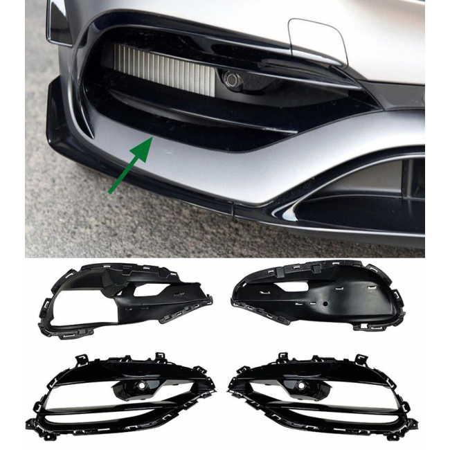 Air intake grilles in AMG design suitable for Mercedes A-Class W176 FACELIFT with AMG Styling