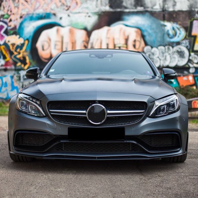 Front Spoiler Lip Spoiler suitable for Mercedes W205 S205 C205 A205 only C63 AMG