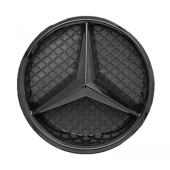 ORIGINAL MERCEDES EMBLEM MATT LACKIERT + GRUNDTRÄGER PASST FÜR GCP GRILLS