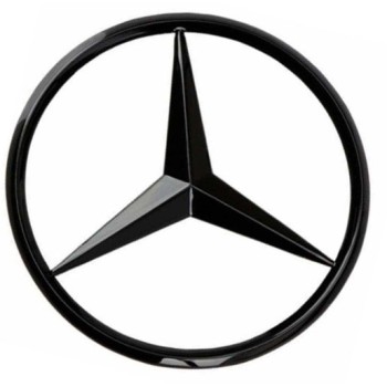 Mercedes Star Gloss Black 185mm A163 888 00 86