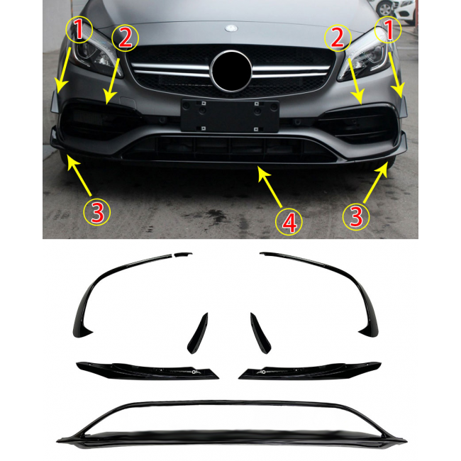FRONTSPOILER FRONT SPOILER fits for Mercedes W176 A-Class FACELIFT