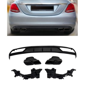Rear spoiler diffuser in the C63 fits for Mercedes W205 standard equipment