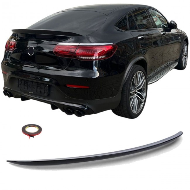 REAR SPOILER LIP BLACK GLOSS fits on Mercedes C253 GLC Coupé