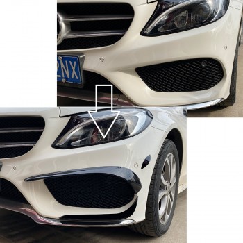 FITS FOR MERCEDES W205 C-CLASS AMG LINE (VOR FACELIFT) FRONT SPOILER AERO FLAPS