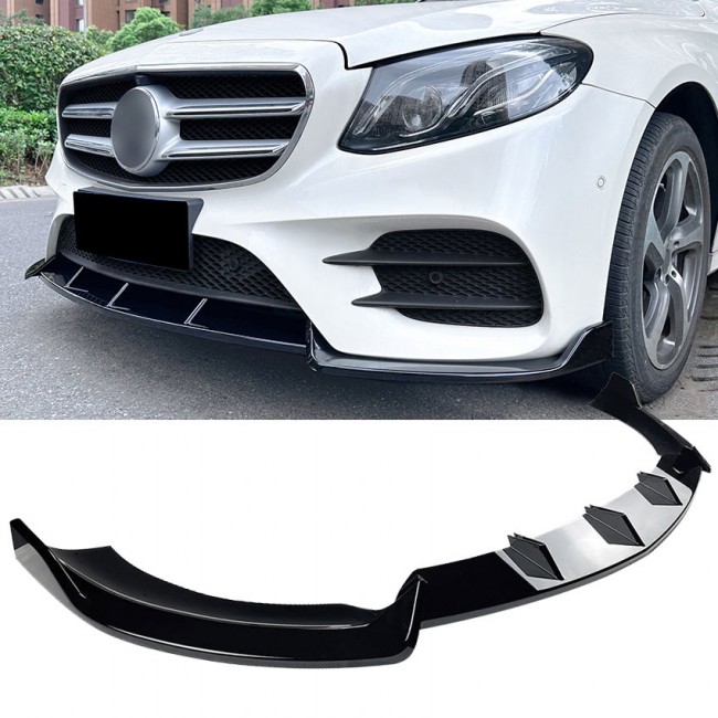 Splitter front spoiler lip fits for Mercedes W213 + C238 AMG Line 2016-2020 (pre-facelift