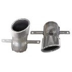 Diffuser + exhaust tips 2x1 CHROME for Mercedes X247 GLB-CLASS