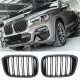 GRILLE FITS FOR BMW X3 X4 G01 G02 SPORT DOUBLE SLAT GLOSS BLACK 