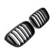 GRILLE FITS FOR BMW X3 X4 G01 G02 SPORT DOUBLE SLAT GLOSS BLACK 