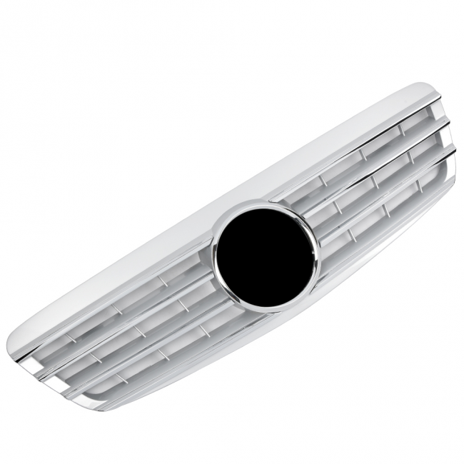 Grille Sport fits for Mercedes W220 S 1998-2002 Silver and Chrome