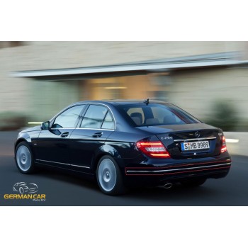 Chrom Heckstoßstange Zierleisten für Mercedes W204 C-Klasse ab 04-2011