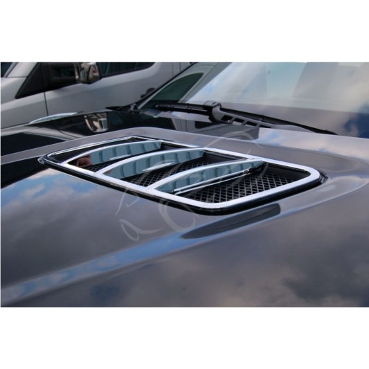 Chrom Lüfteinlass Finnen Motorhaube Mercedes für Mercedes W166 M ML GL GLS